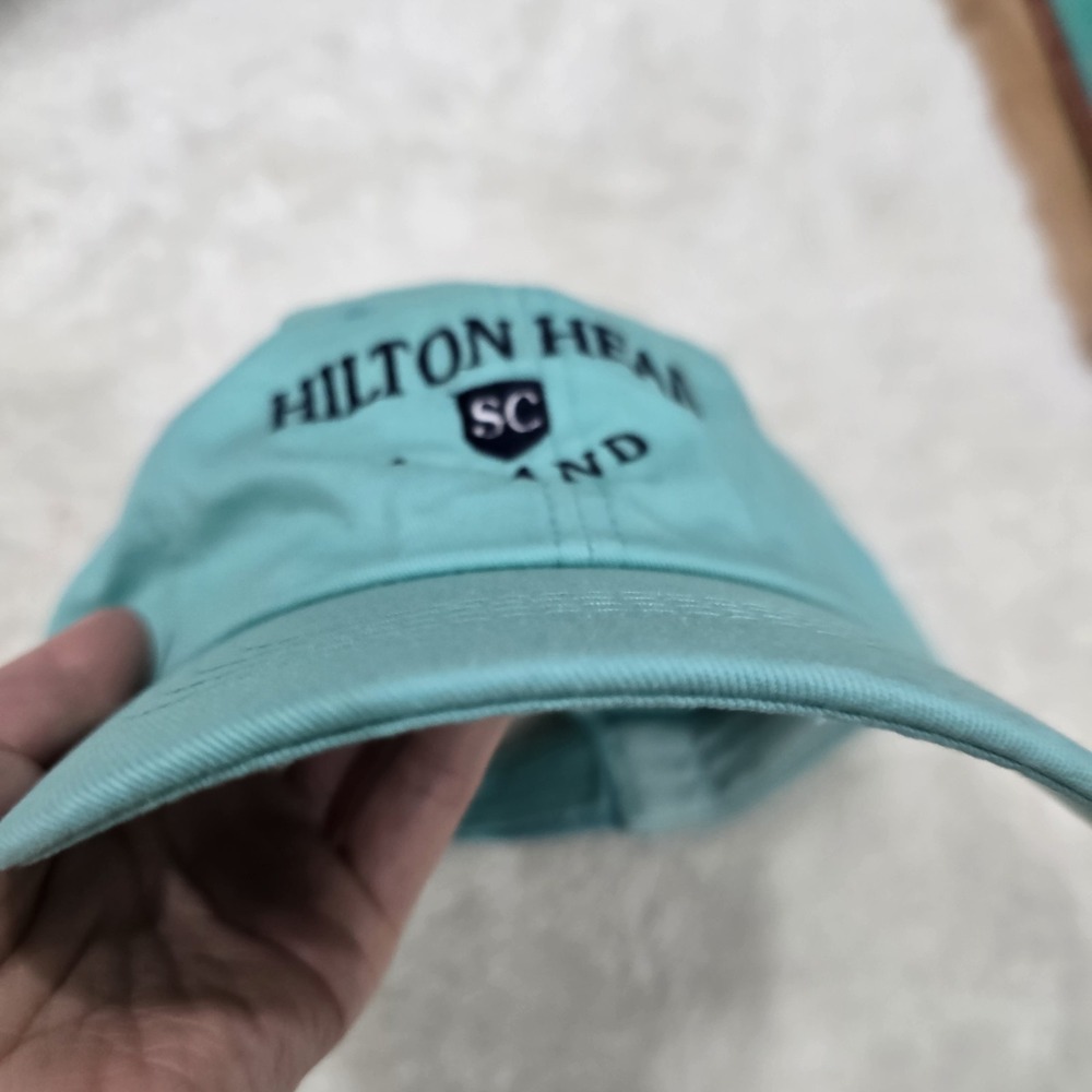 Hilton Head Island SC Baseball Cap Hat‎ - Mint Green Aqua - Adjustable Strapback